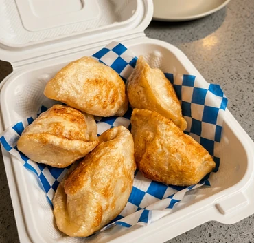 Grilled pork dumplings served at The Pink Pearl Restaurant in Calgary